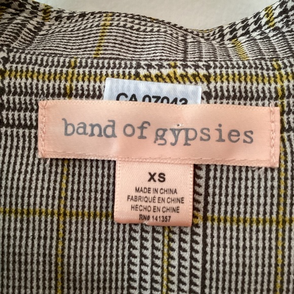 Band of Gypsies Glen Plaid Vintage Boomer Style Button Down Top/Shirt Size XS - Picture 4 of 9